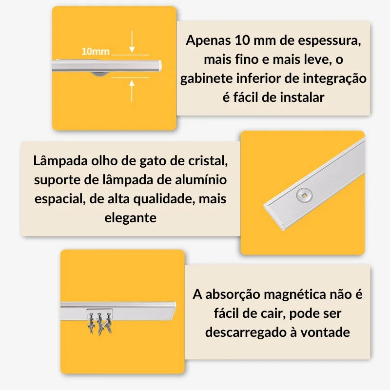 Luminária LED magnética